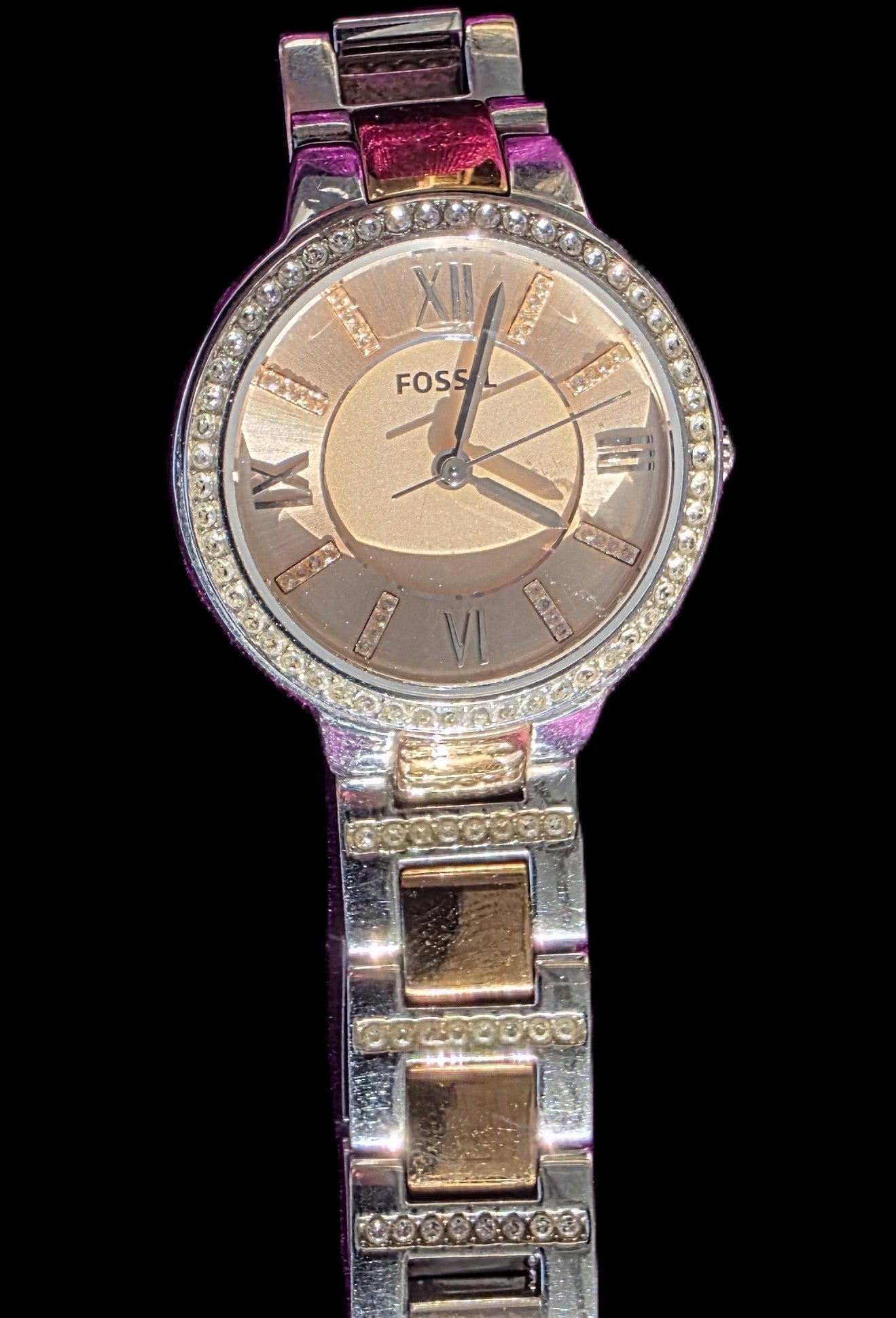 Fossil Women's Virginia Silver/Steel Round Stainless Steel Watch - ES3405