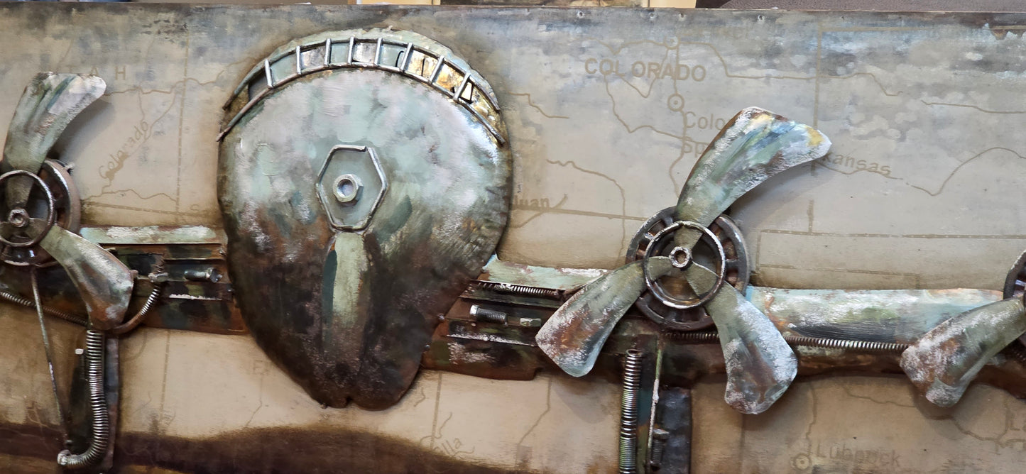 Cielo Metal Wall Art - 1800mm x 500mm