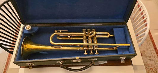 Vintage 1920s WELTKLANG Cased Brass Trumpet (SOLD)