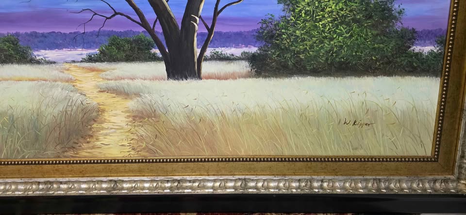 Original oil painting by W. Kitter - 145cm x 115cm