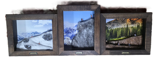 Collection of handmade 3d diaromas - 370mm x 310mm