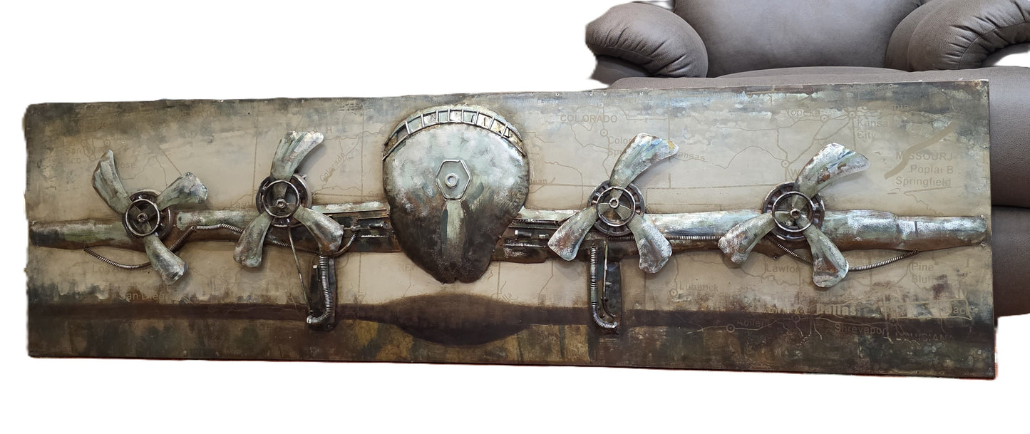 Cielo Metal Wall Art - 1800mm x 500mm